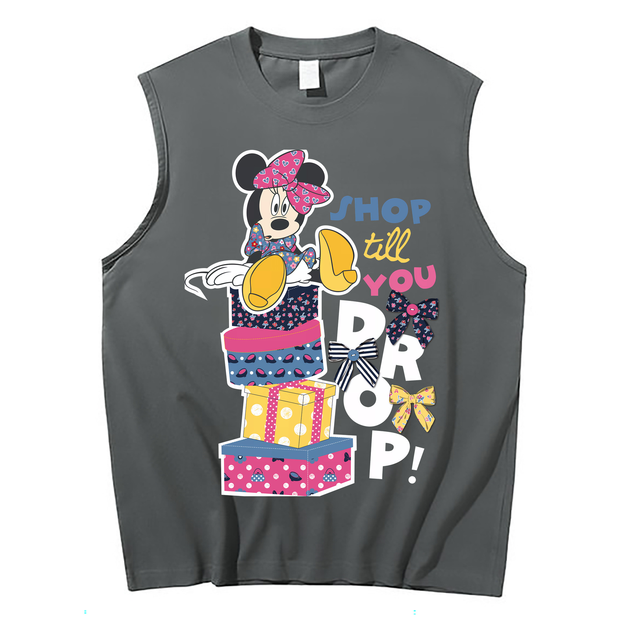 （画像用） ミッキーマウス Mickey Mouse コットン100％タンクトップ（フロントプリント）